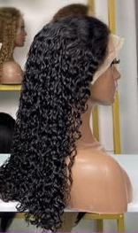 The "Aura" Natural Black Deep Curly Unit