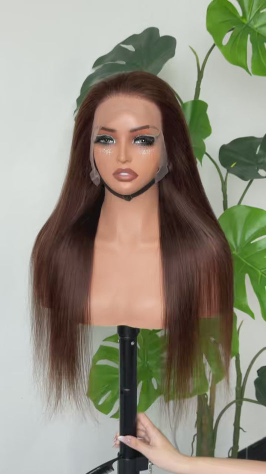 26inch brown color straight wig